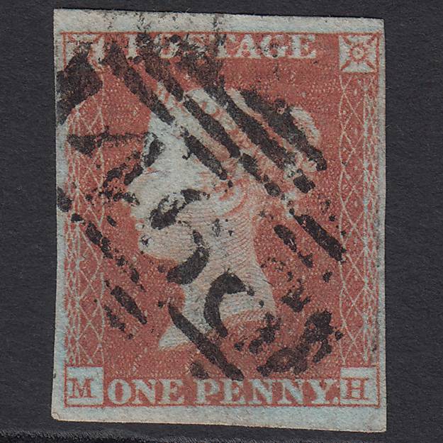 GB QV 1841 1d Red-brown Pl 118 SG8-B1(1) MH FU 4 Margins Liverpool 466