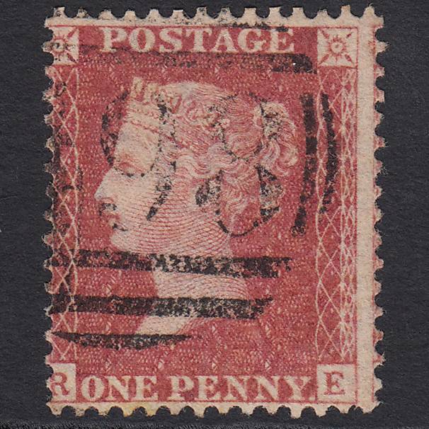 GB QV 1857 1d Rose-red Pl 41 SG40-C10(1) RE GU Manchester 498 Misperf