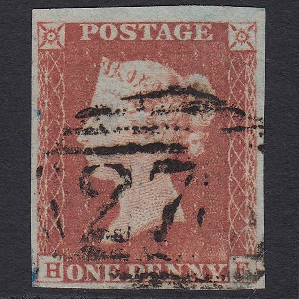 GB QV 1841 1d Red-brown (Plate 72) SG8-B1(1) HF GU 4 Margins