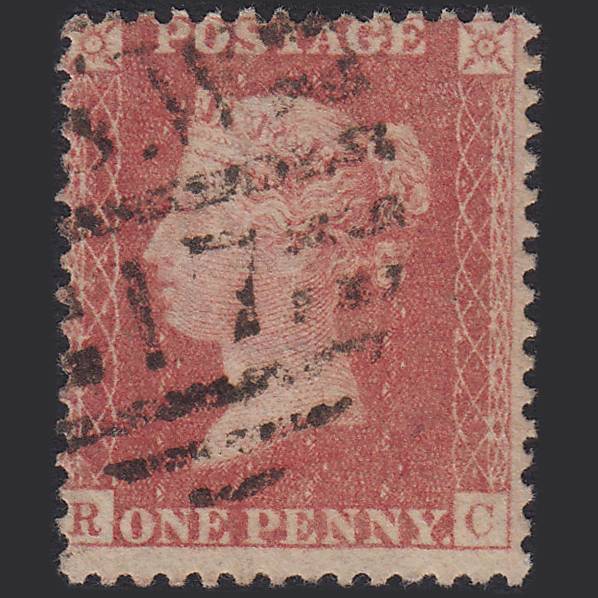 GB QV 1857 1d Pale Rose (Plate 68) SG39-C10(3) RC FU London D&S SW17