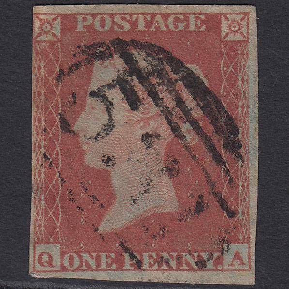 GB QV 1841 1d Red-brown (Plate 160) SG8-B2(1) QA GU nr 4 Margins Mold 531