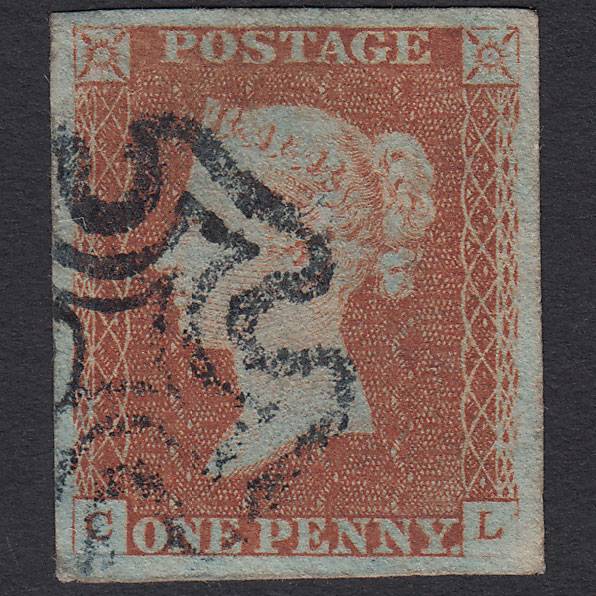 GB QV 1841 1d Pl 23 SG8-B1(1) CL FU Missing Imprimatur 4M Blue-black MX