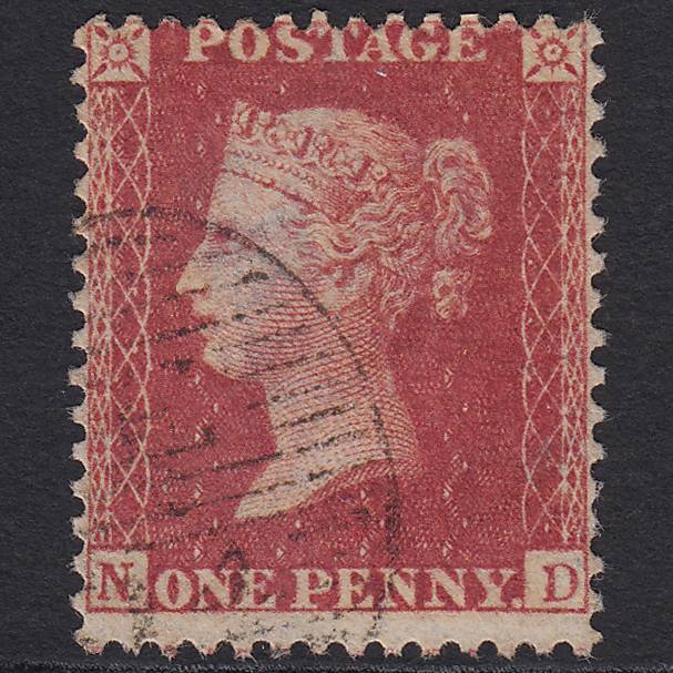 GB QV 1857 1d Rose-red (Plate 48) SG40-C10(1) ND FU London D&S E14