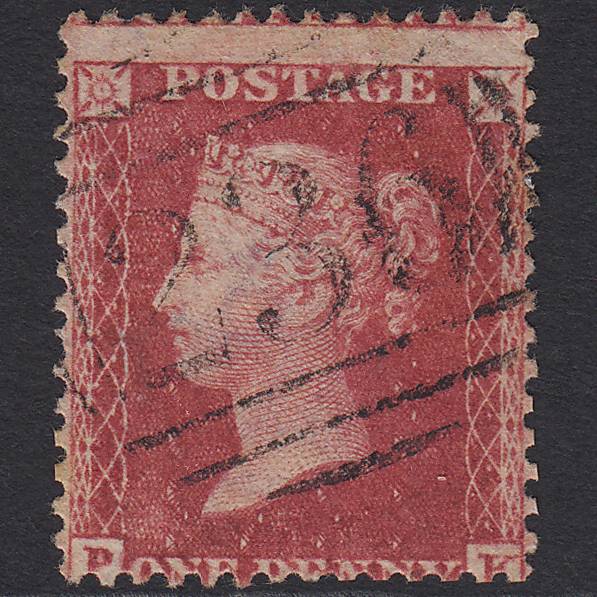 GB QV 1857 1d Rose-red (Plate 60) SG40-C10(1) PK GU Dartford 236 Misperf