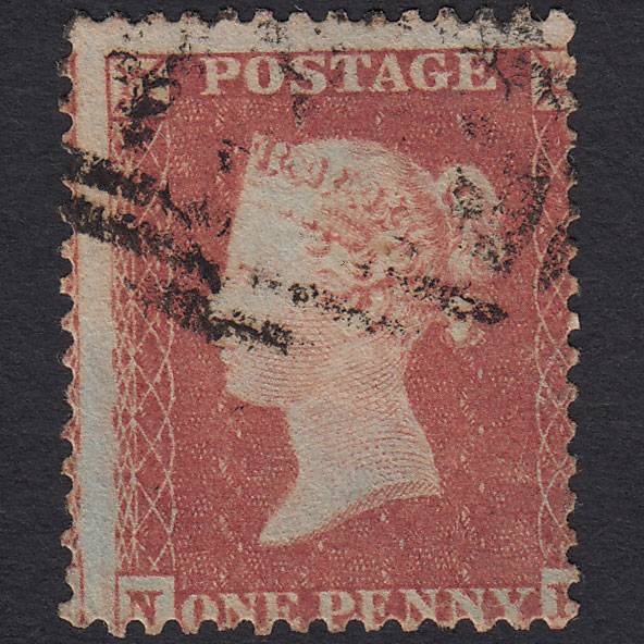 GB QV 1855 1d Red-brown (Plate 194) SG22-C2(1) NK FU Misperf