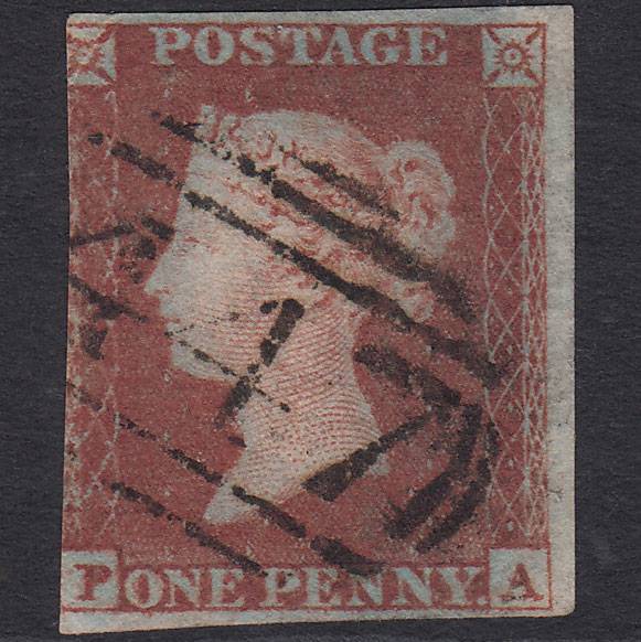 GB QV 1841 1d Red-brown (Plate 172) SG8-B2(1) PA FU 3 Margins Leeds 447