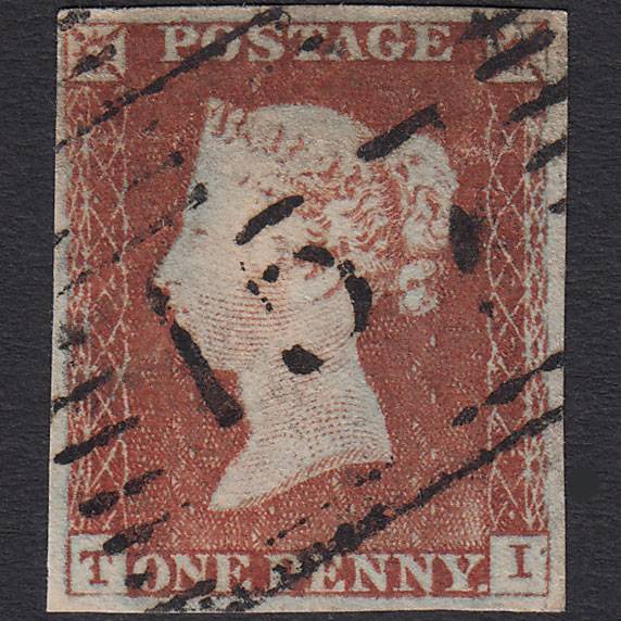 GB QV 1841 1d Pl 48 SG8-B1(1) Constant Variety TI GU 4M Gatehouse 157
