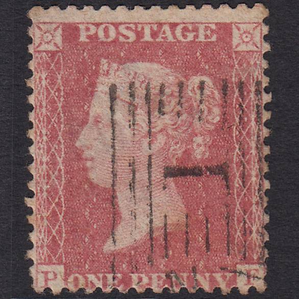 GB QV 1857 1d (Plate 34) SG40-C10(1) PF GU Aberdeen 1 Experimental Type 2