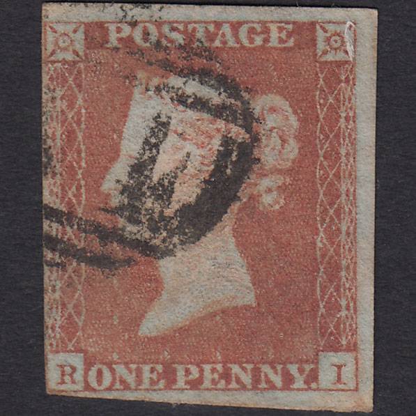 GB QV 1841 1d Red-brown (Plate 120) SG8-B1(1) RI GU nr 4 Margins
