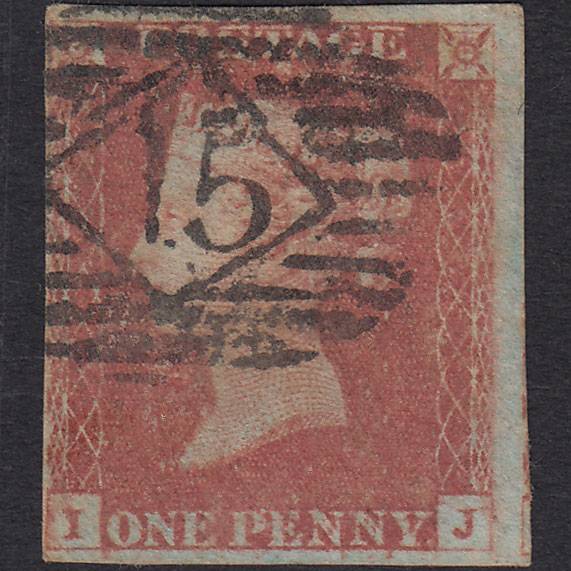 GB QV 1841 1d (Plate 83) SG8-B1(1) IJ GU nr 4M London IS 15 RE-entry