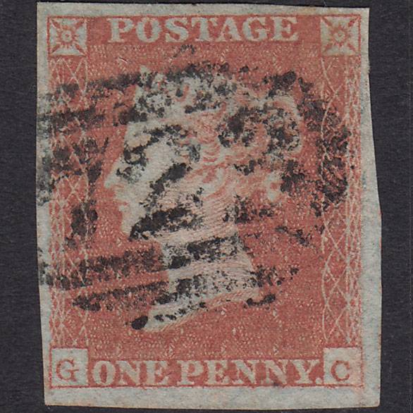 GB QV 1841 1d Red-brown (Plate 111) SG8-B1(1) DC GU 4M Southampton 723