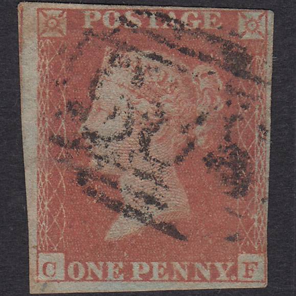 GB QV 1841 1d Red-brown (Plate 126) SG8-B2(1) CF GU 4 Margins