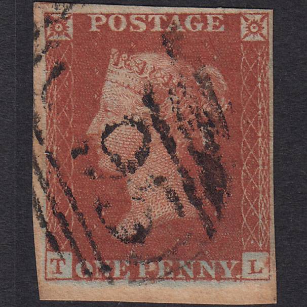 GB QV 1841 1d (Plate 39) SG10-B1(4) TL GU Missing Imprimatur 4 Margins