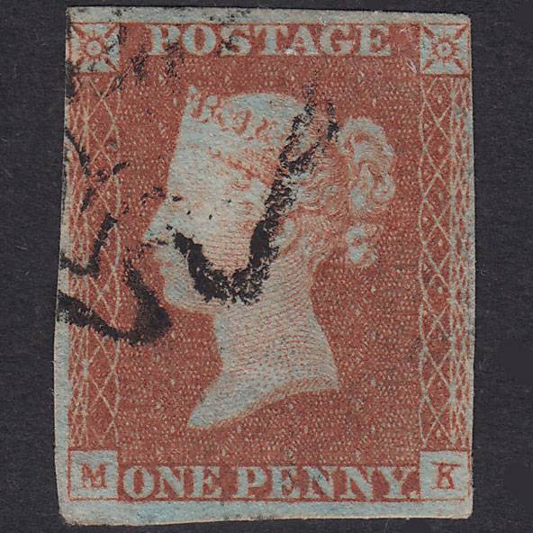 GB QV 1841 1d Red-Brown Plate 22 SG8-B1(1) MK GU Missing Imprimatur MX