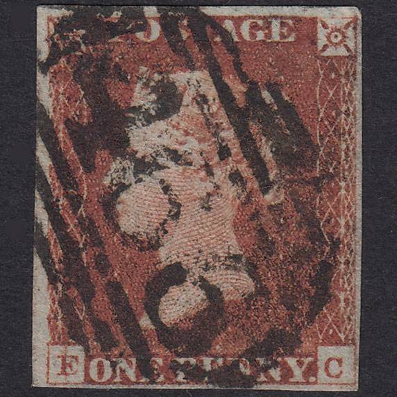 GB QV 1841 1d Plate 68 SG8-B1(1) Constant Variety EC FU 4M Liverpool 466