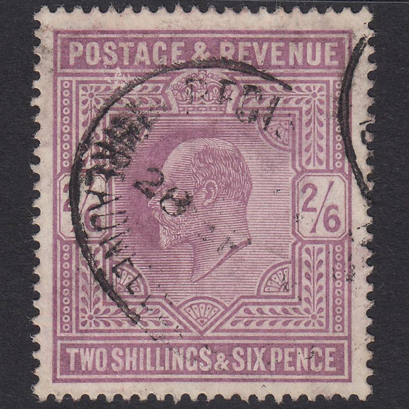 GB KE7 1905 2/6 Pale Dull Purple SG261-M49(1) GU Registered Cancel