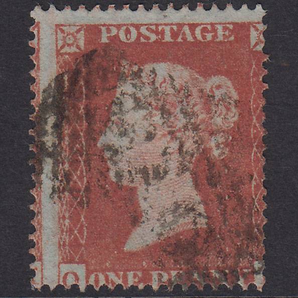 GB QV 1854 1d Red-Brown Plate 167 SG17-C1(1) OL GU Misperf
