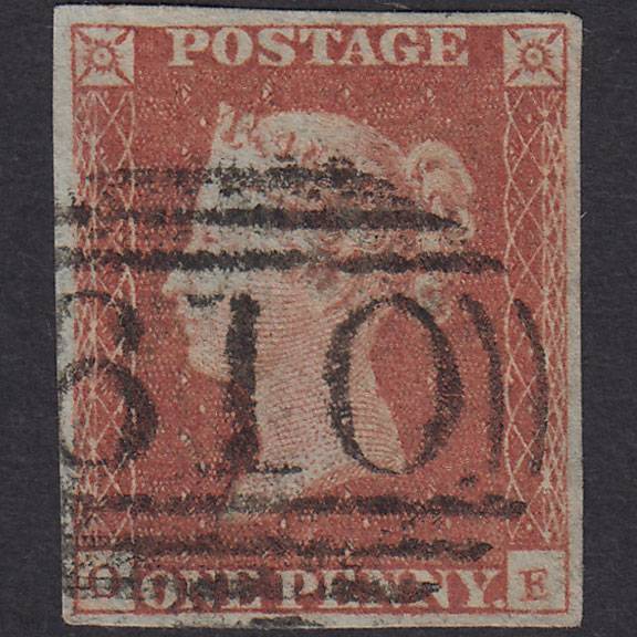 GB QV 1841 1d Red-Brown Plate 87 SG8-B1(1) OE FU 4M Scilly Islands 610