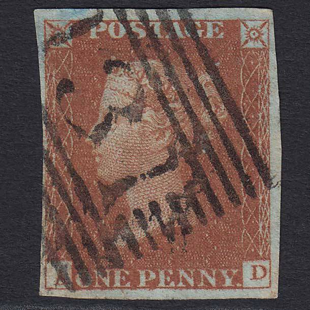 GB QV 1841 1d (Plate 39) SG8 AD FU Edinburgh 131 4M Missing Imprimatur
