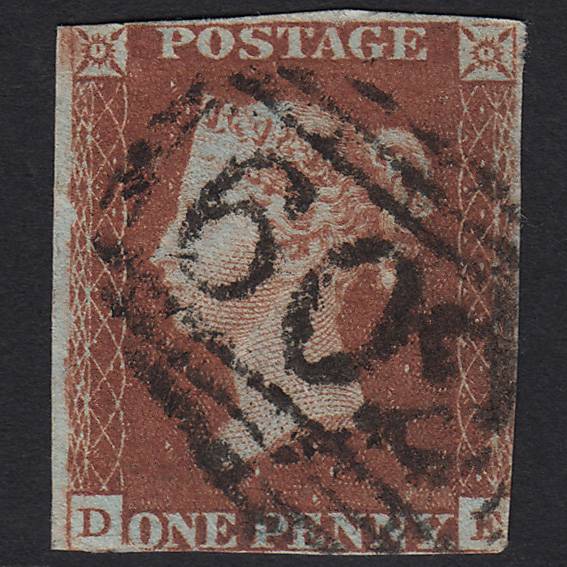 GB QV 1841 1d Red-brown (Plate 67) SG8-B1(1) DE GU Ongar 602