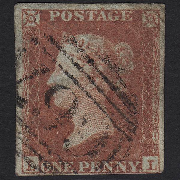 GB QV 1841 1d Red-brown (Plate 150) SG8-B2(1) LL GU Rye 667 4 Margins