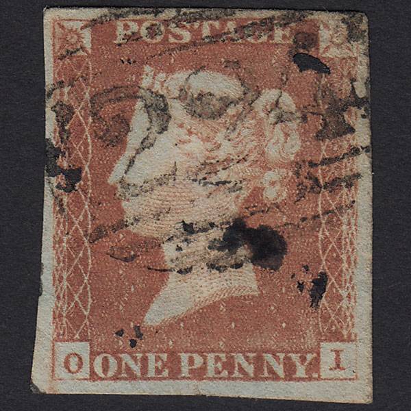 GB QV 1841 1d Red-brown (Plate 61) SG8-B1(1) OI GU Cowbridge 224