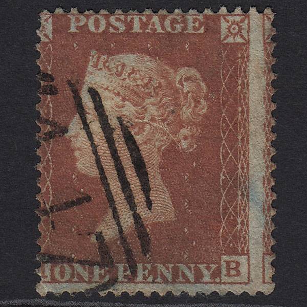 GB QV 1854 1d Red-brown (Plate 204) SG17-C1(1) MB GU Leeds 447 Misperf