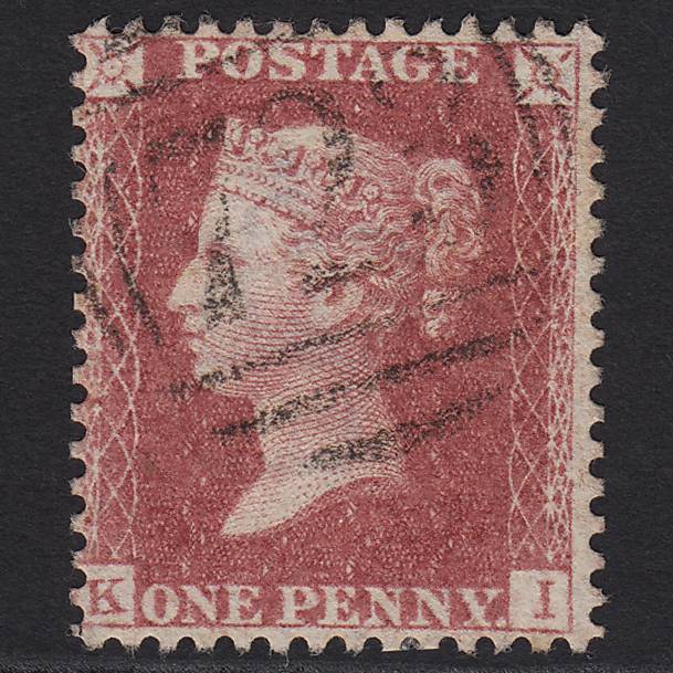 GB QV 1857 1d Rose-red (Plate 58) SG40-C10(1) KI FU Southampton 723