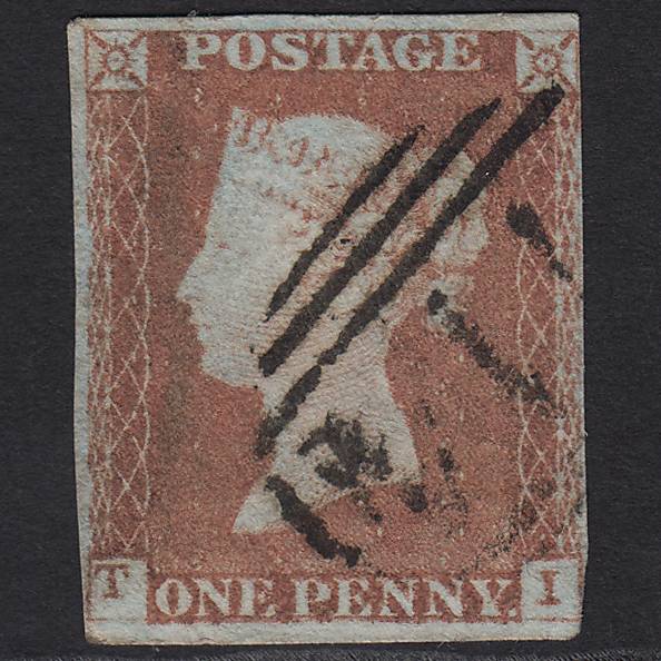 GB QV 1841 1d (Plate 72) SG8-B1(1) TI GU Missing Imprimatur nr 4M Imperf