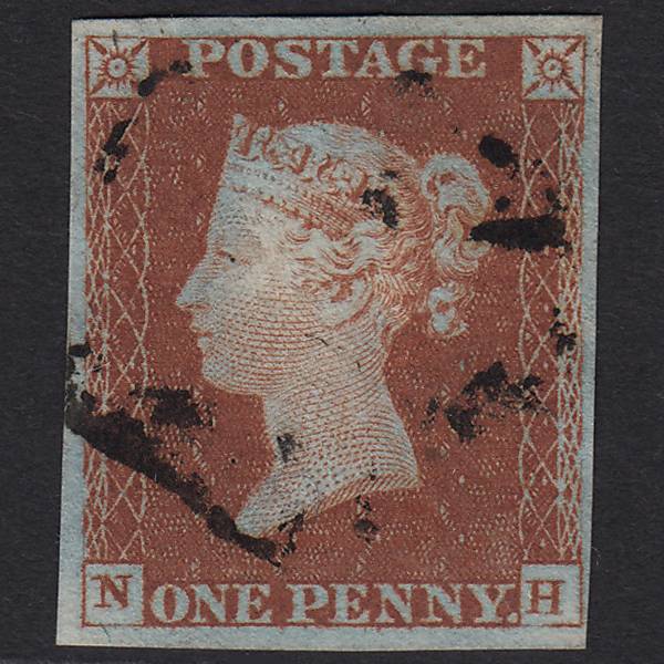GB QV 1841 1d Red-brown Pl 35 SG8-B1(1) NK VFU 4 Margins Maltese Cross
