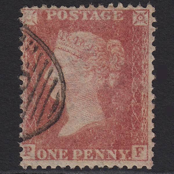 GB QV 1857 1d Rose-red (Plate 58) SG40-C10(1) PF GU Light Cancel
