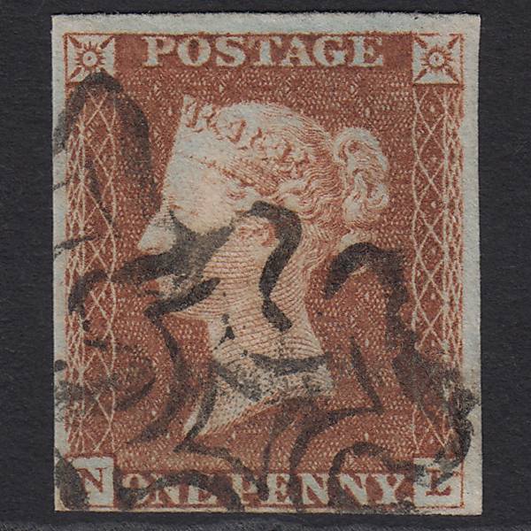 GB QV 1841 1d Pl 25 SG8-B1(1) Ivory Head NL FU 4M Double Maltese Cross