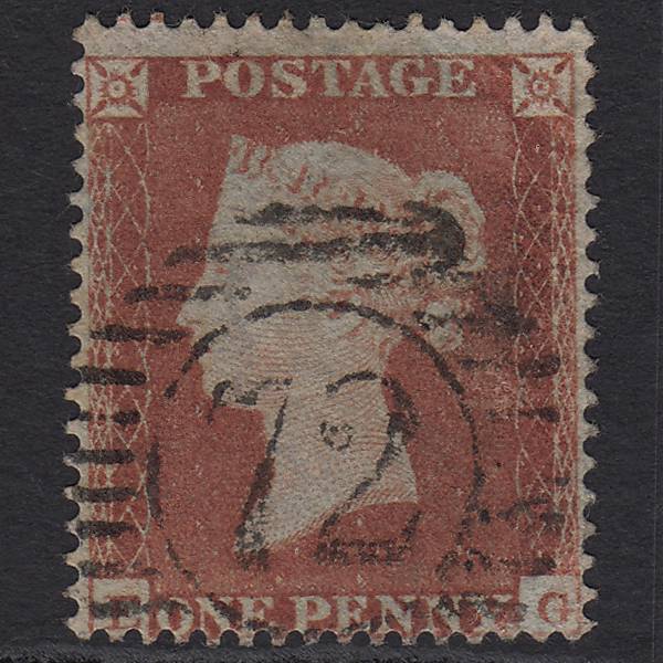 GB QV 1854 1d Red-brown (Plate 181) SG17-C1(1) EG GU London D&S 72
