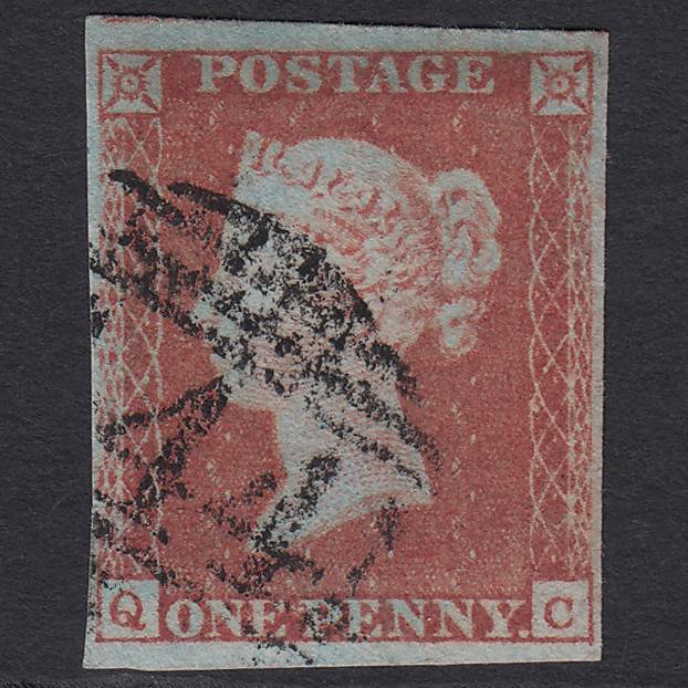 GB QV 1841 1d Red-brown (Plate 102) SG8-B1(1) QC FU 4M Leamington 444