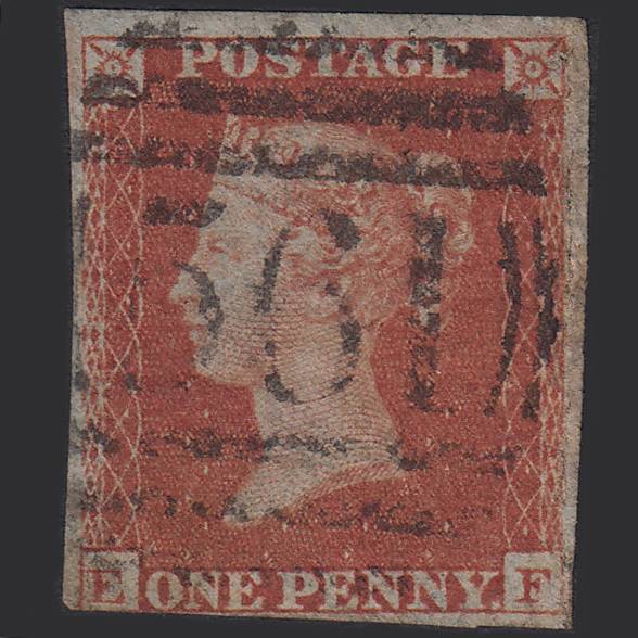 QV 1841 1d Red-brown Pl 164 SG8-B2(1) EF GU 3m Newport 561 Very Late Usage