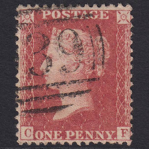 GB QV 1857 1d Rose-red (Plate 44) SG40-C10(1) CF FU
