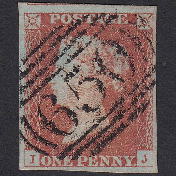 GB QV 1841 1d Red-brown Pl 86 SG8-B1(1) IJ FU 4 Margins Rochester 650