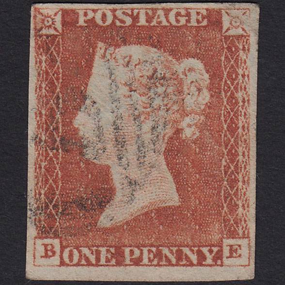 GB QV 1841 1d (Plate 61) SG8-B1(1) BE FU Missing Imprimatur Light Cancel