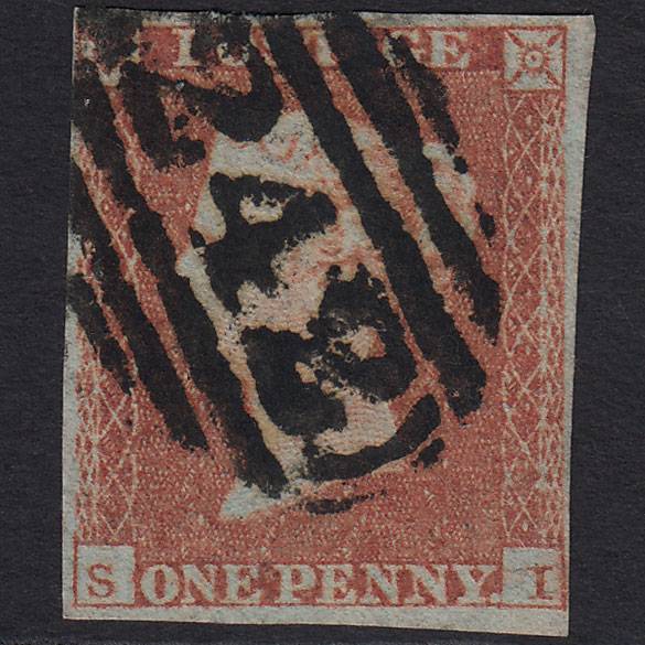 GB QV 1841 1d Red-brown (Plate 112) SG8-B1(1) SI GU 4 Margins Derby 242