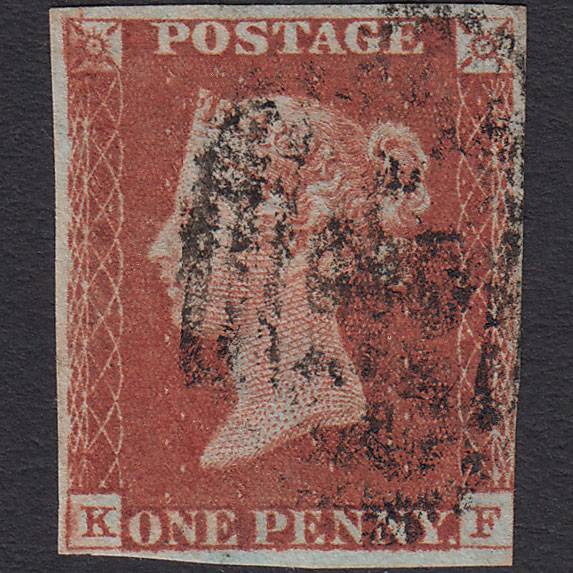 GB QV 1841 1d Red-brown (Plate 60) SG8-B1(1) Constant Variety KF GU nr 4M