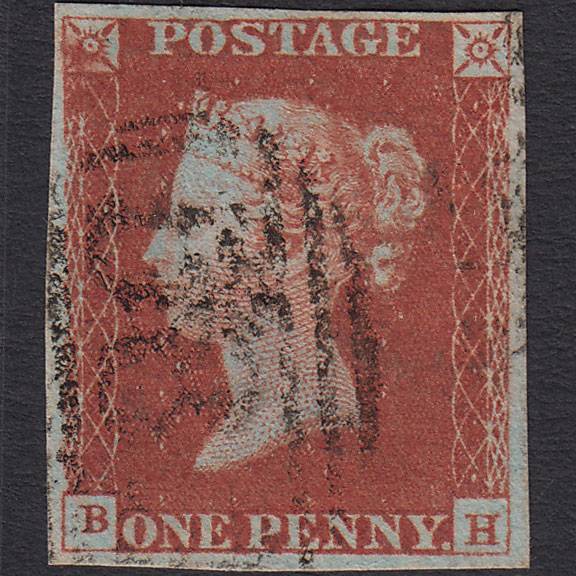 GB QV 1841 1d Red-brown (Plate 60) SG8-B1(1) BH FU 4 Margins