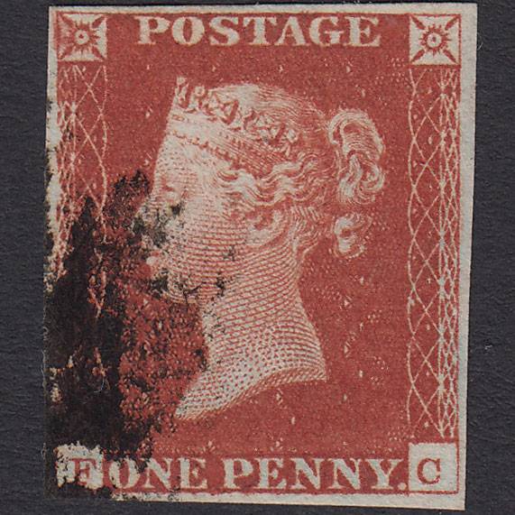 GB QV 1841 1d Red-brown (Plate 60) SG8-B1(1) FC FU 4 Margins