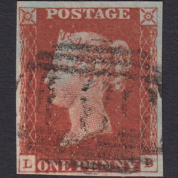 GB QV 1841 1d Red-brown Pl 60 SG8-B1(1) LB FU 4 Margins Woodchurch 584