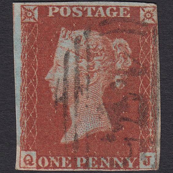 GB QV 1841 1d (Plate 60) SG8-B1(1) Const Var QJ GU nr 4M Loughborough 475