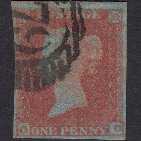 GB QV 1841 1d Very Blued (Plate 130) SG8a-B1(2) OD GU 4M London D&S 62