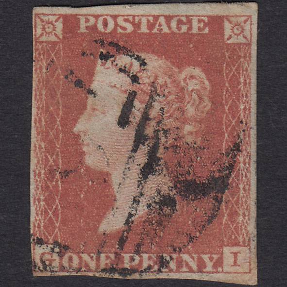 GB QV 1841 1d Red-brown (Plate 95) SG8-B1(1) GI GU 4 Margins