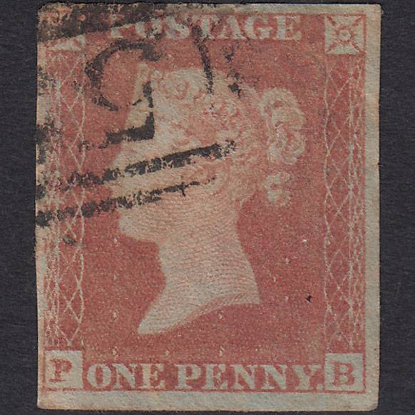 GB QV 1841 1d Red-brown (Plate 164) SG8-B2(1) PB GU 4 Margins