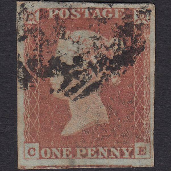 GB QV 1841 1d Red-brown (Plate 79) SG8-B1(1) CE GU 4 Margins