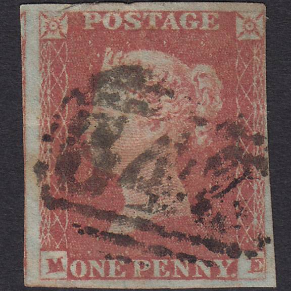 GB QV 1841 1d Red-brown (Plate 85) SG8-B1(1) ME GU 4 Margins