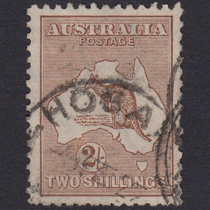 AUSTRALIA 1916 2sh Brown Kangaroo SG41 FU Hobart CDS CANCEL